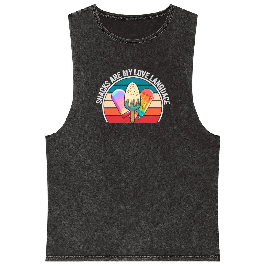 Snacks Are My Love Language Mineral Wash Tank Tops