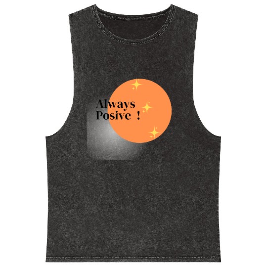 positive attitude Mineral Wash Tank Tops