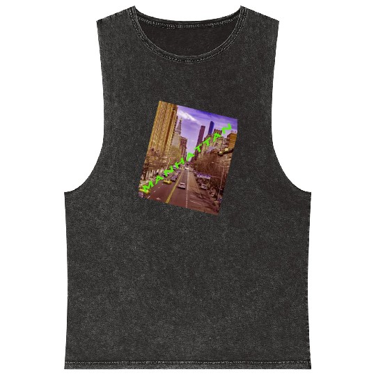 MANHATTAN CLASSIC LOND CAP BABY Mineral Wash Tank Tops