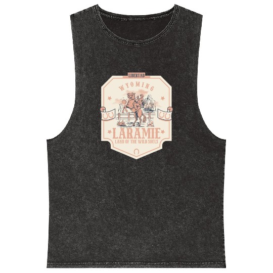 laramie wyoming wild west town Mineral Wash Tank Tops