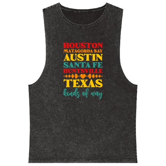 Houston Matagorda Bay Austin Santa Fe Huntsville Mineral Wash Tank Tops