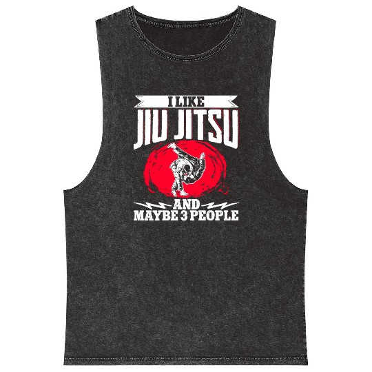 Brazilian Jiu Jitsu MMA Bjj Hugger Mineral Wash Tank Tops