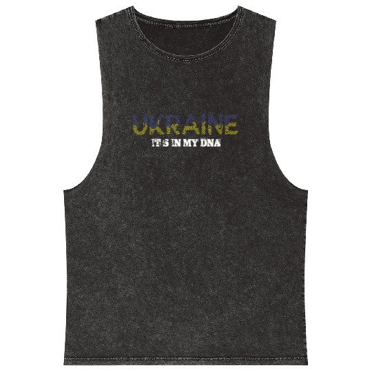 Ukraine Its In My Dna Mineral Wash Tank Tops