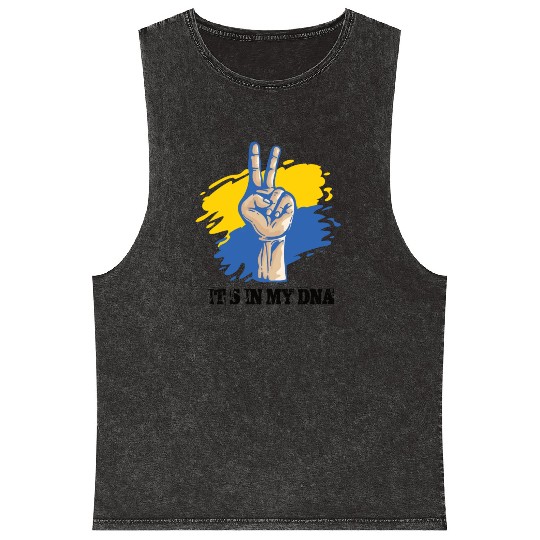Ukraine Its In My Dna Mineral Wash Tank Tops