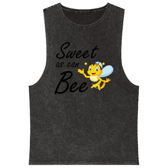 Sweet As Can Bee Sweet baby, Cute honey bee Mineral Wash Tank Tops