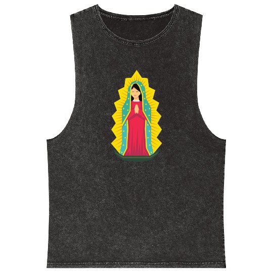 Lady Guadalupe Mineral Wash Tank Tops | Guadalupe Mineral Wash Tank Tops |VirginMary