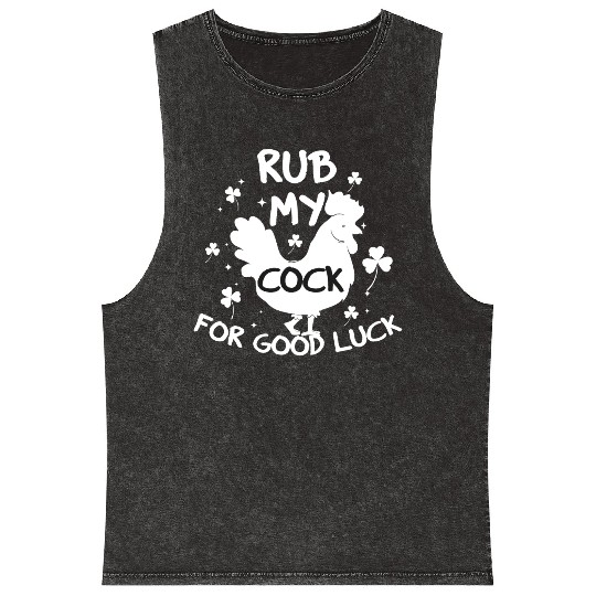 rub my cock for good luck Mineral Wash Tank Tops