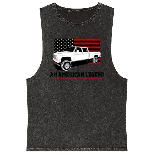 Lifted Square body truck American muscle Mineral Wash Tank Tops 4x4