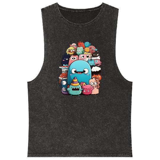 my imaginary friends Mineral Wash Tank Tops