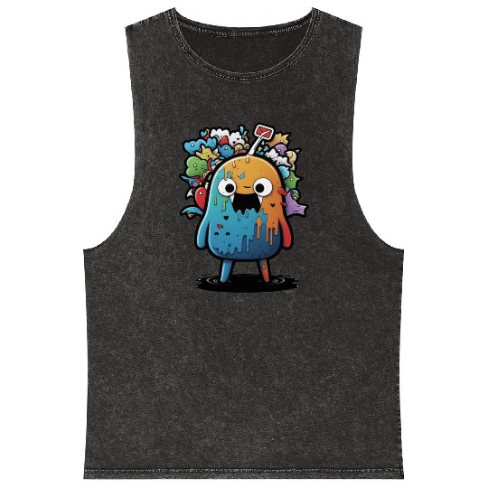 my imaginary friends Mineral Wash Tank Tops
