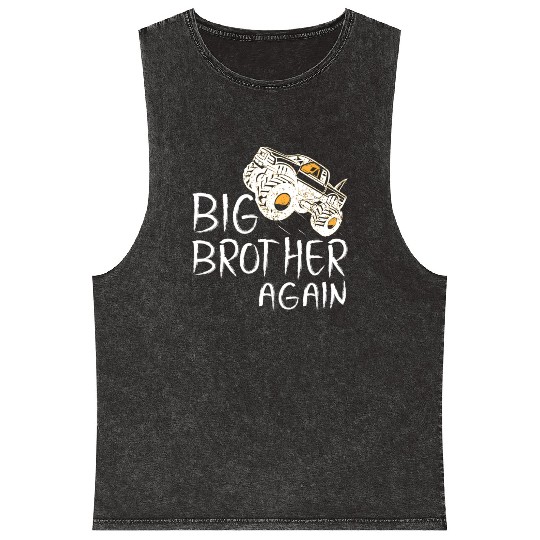 Big Brother Mineral Wash Tank Tops Monster Truck for Boys Youth