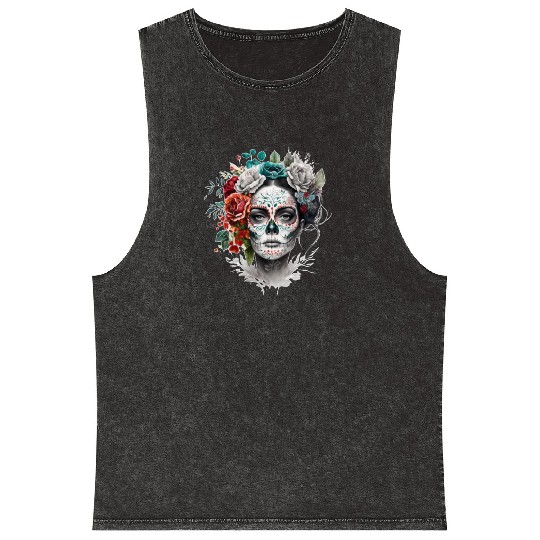 Frida Mexican frida kahlo woman painter art Mineral Wash Tank Tops