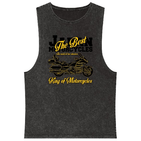 Goldwings King Of Motorcycles Mineral Wash Tank Tops