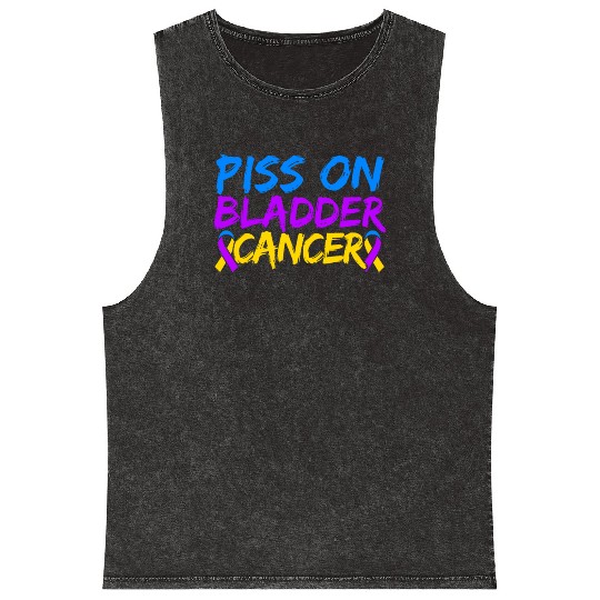 Piss On Bladder Cancer Awareness Month Mineral Wash Tank Tops
