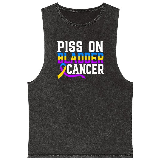 Piss On Bladder Cancer Awareness Month Mineral Wash Tank Tops