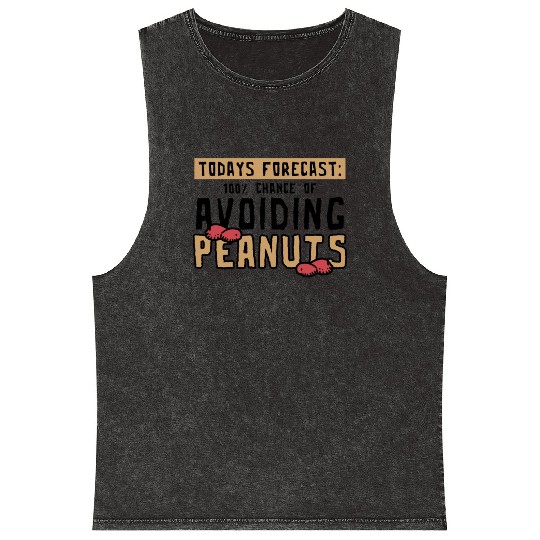Today's Forecast 100% Chance Of Avoiding Peanuts Mineral Wash Tank Tops