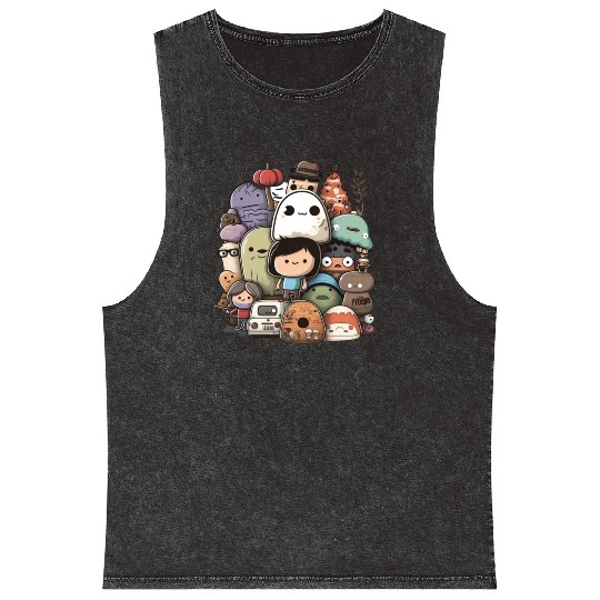 my imaginary friends Mineral Wash Tank Tops