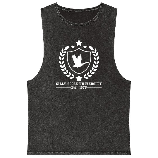 Silly Goose University Established 1576 Goose Mineral Wash Tank Tops