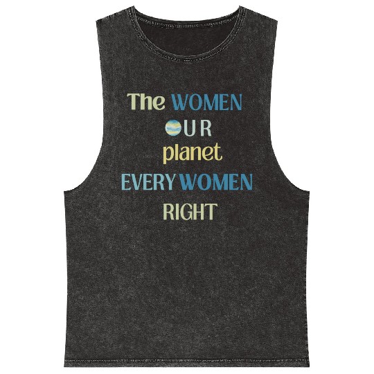Embrace Equity Happy Women's Day Mineral Wash Tank Tops