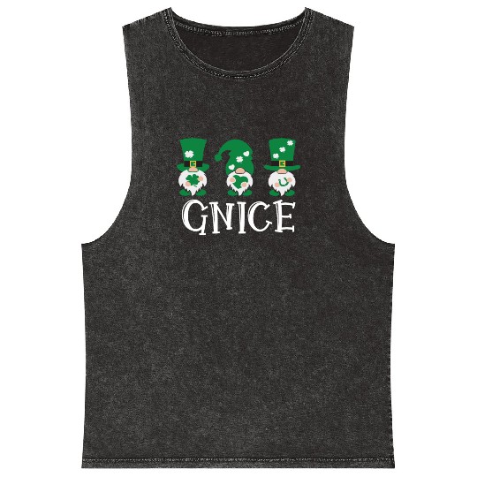Garden Gnomes Gnome Lover Funny Gnome Gardening Mineral Wash Tank Tops