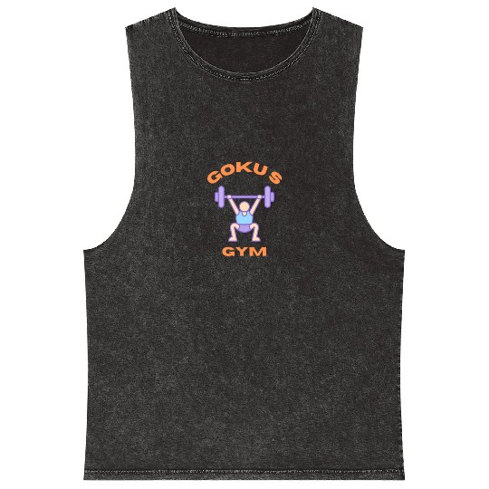 Goku S Gym Mineral Wash Tank Tops