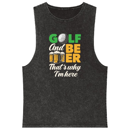 Golf Beer Mineral Wash Tank Tops