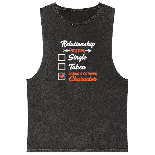 IN relationship with fictional character anime Mineral Wash Tank Tops
