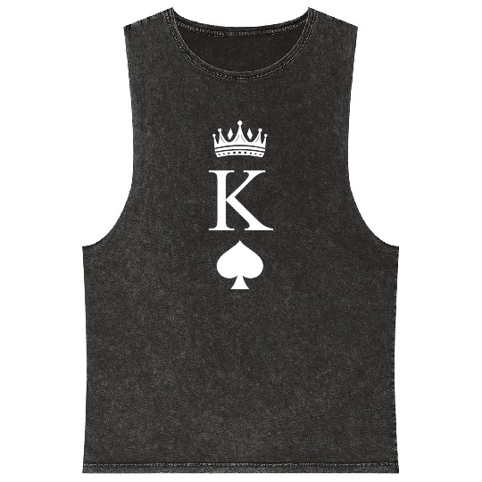King of Spades - Boyfriend gift for Valentine's Mineral Wash Tank Tops