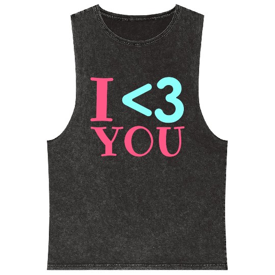 I Love You, Heart, Cool, Marriage, Wedding, bride Mineral Wash Tank Tops