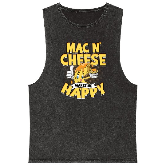 Mac N' Cheese Taster Pasta Food Macaroni Mineral Wash Tank Tops