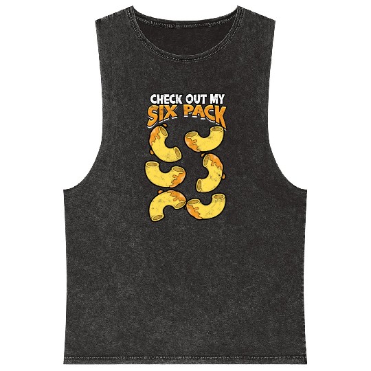Mac N' Cheese Taster Pasta Food Macaroni Mineral Wash Tank Tops