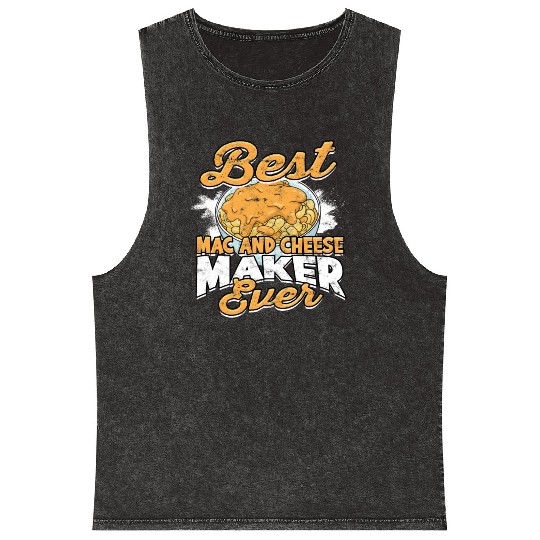 Mac N' Cheese Taster Pasta Food Macaroni Mineral Wash Tank Tops