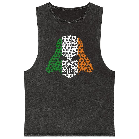 Darth Vader Saint Patricks Day Mineral Wash Tank Tops