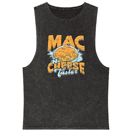 Mac N' Cheese Taster Pasta Food Macaroni Mineral Wash Tank Tops