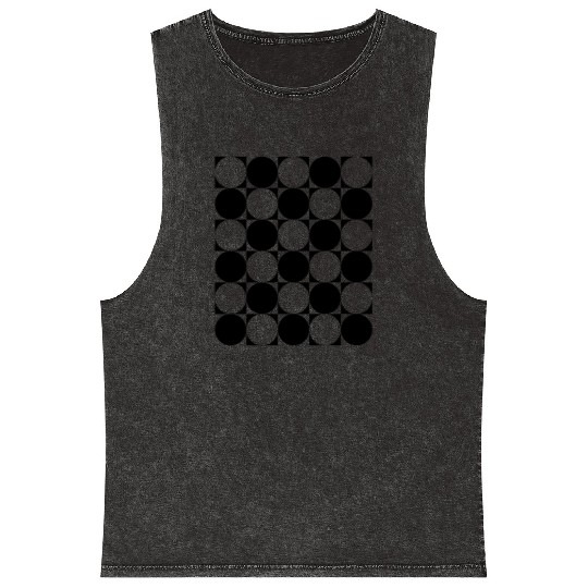 opart polka dots Mineral Wash Tank Tops