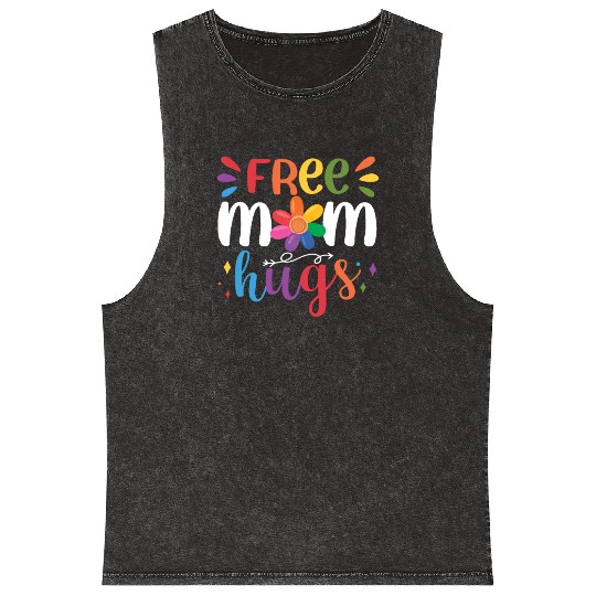 Free Mom Hugs Mineral Wash Tank Tops