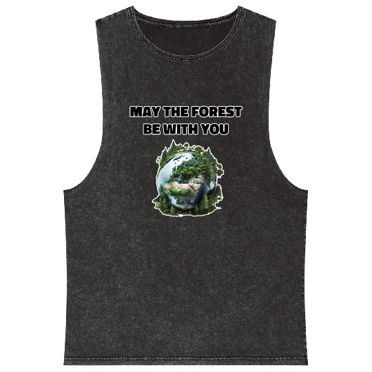 May the Forest Be With You Mineral Wash Tank Tops