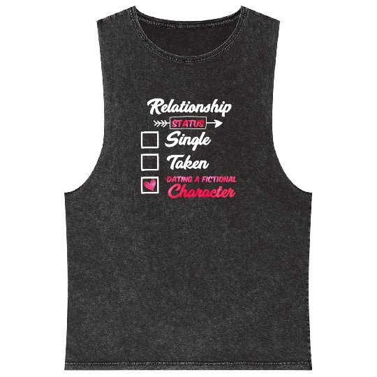 IN relationship with fictional character anime Mineral Wash Tank Tops