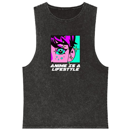 Anime Is a Lifestyle Japanese Kawaii Japan Cute An Mineral Wash Tank Tops