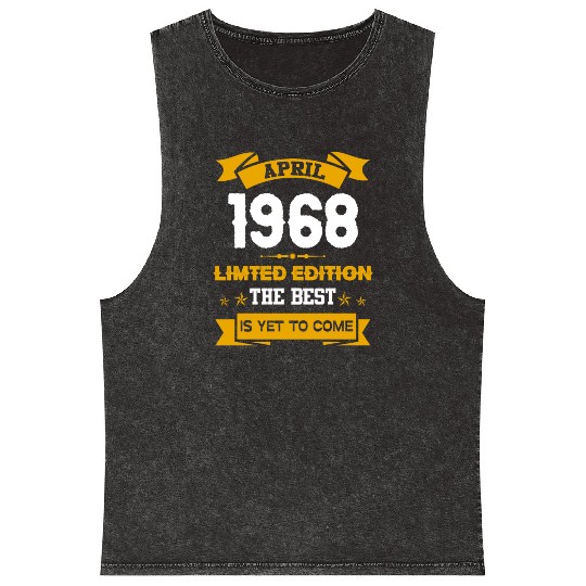 April 1968 Birthday Surprise Mineral Wash Tank Tops