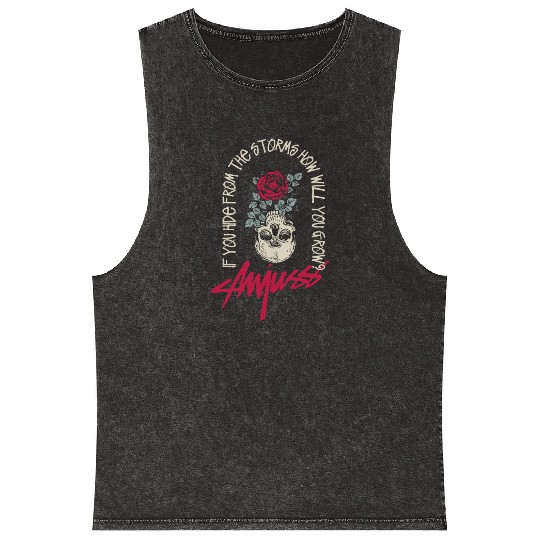 If You Hide From The Storms How Will You From? Fun Mineral Wash Tank Tops