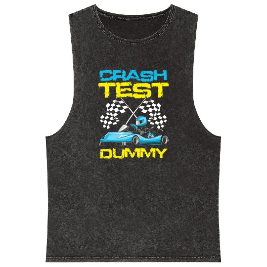 Go Kart Racing Crash Test Dummy Go Kart Racer T S Mineral Wash Tank Tops