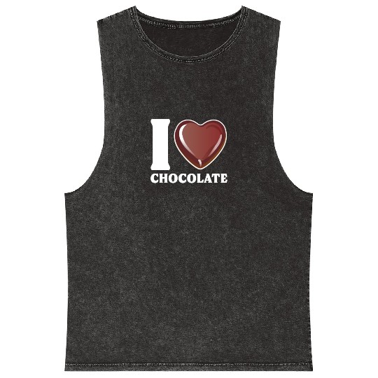 I Love Chocolate Mineral Wash Tank Tops
