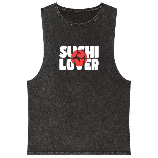 sushi lover Mineral Wash Tank Tops