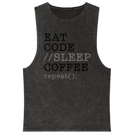 Computer Science Python Programmer Eat Code Sleep Mineral Wash Tank Tops