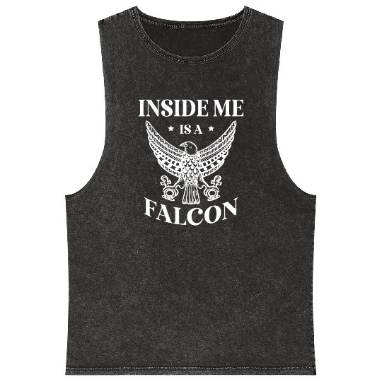 Inside Me Is A Falcon Bird Owner Falconry Mineral Wash Tank Tops