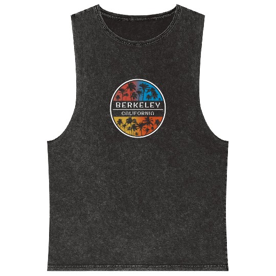 Berkeley California Stylish Vacation Souvenir Mineral Wash Tank Tops
