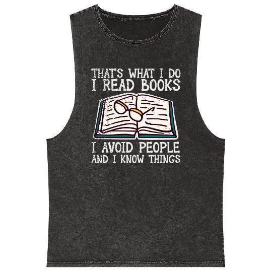 Book Lover Literature Book Reading Novels Mineral Wash Tank Tops