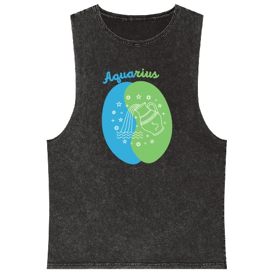 Aquarius: Embrace Your Unique Vision with Minimali Mineral Wash Tank Tops
