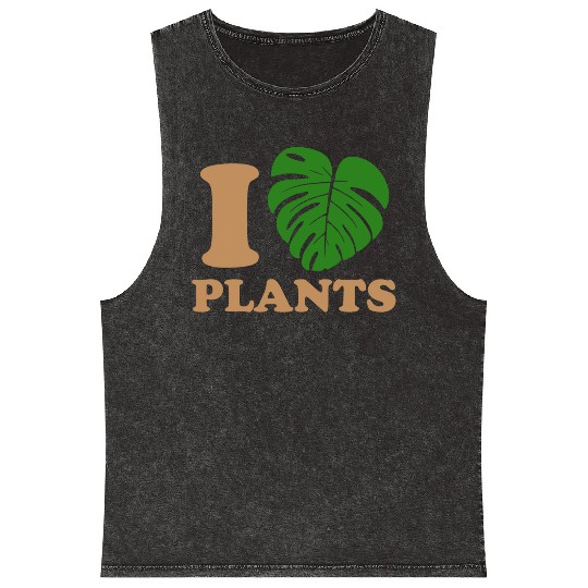 I love plants Mineral Wash Tank Tops